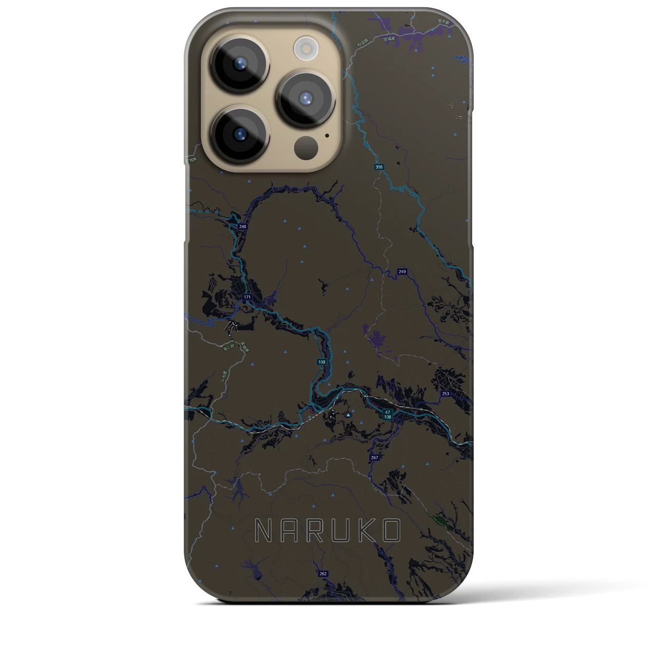 【鳴子（宮城県）】地図柄iPhoneケース（バックカバータイプ）