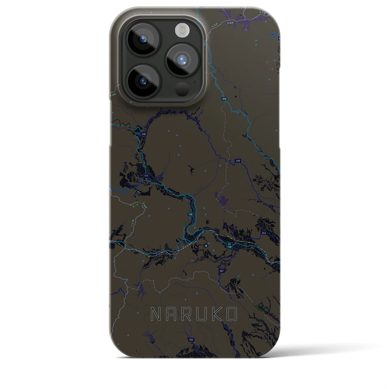 【鳴子（宮城県）】地図柄iPhoneケース（バックカバータイプ）