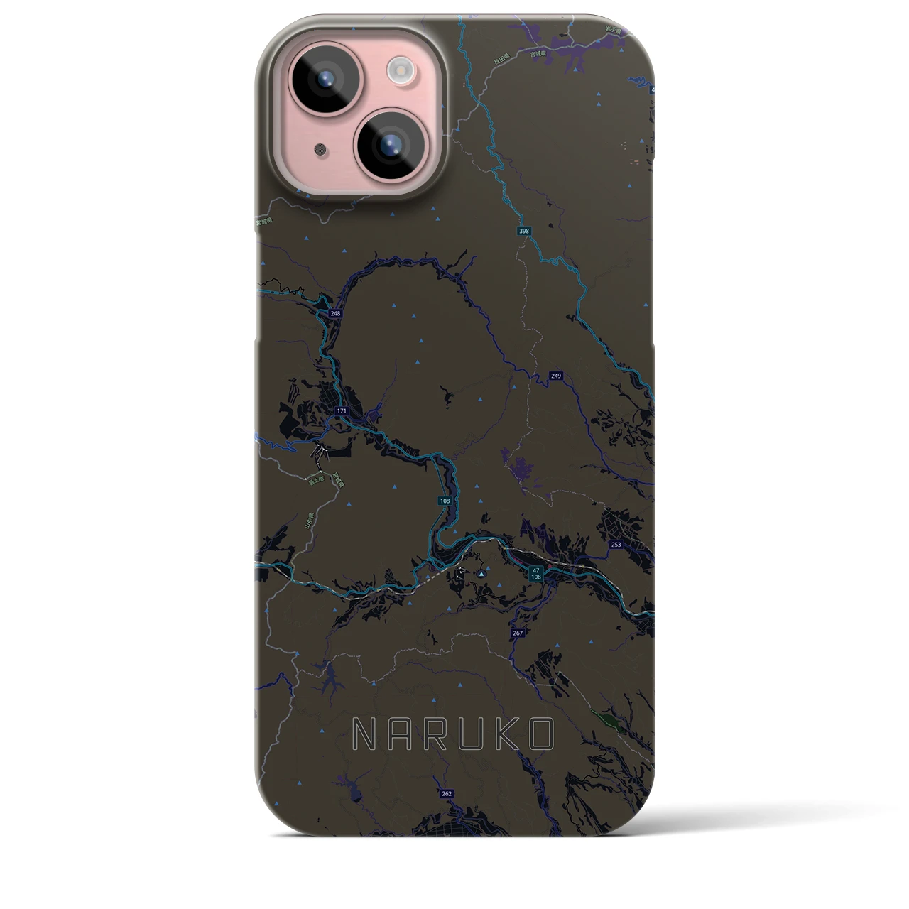【鳴子（宮城県）】地図柄iPhoneケース（バックカバータイプ）