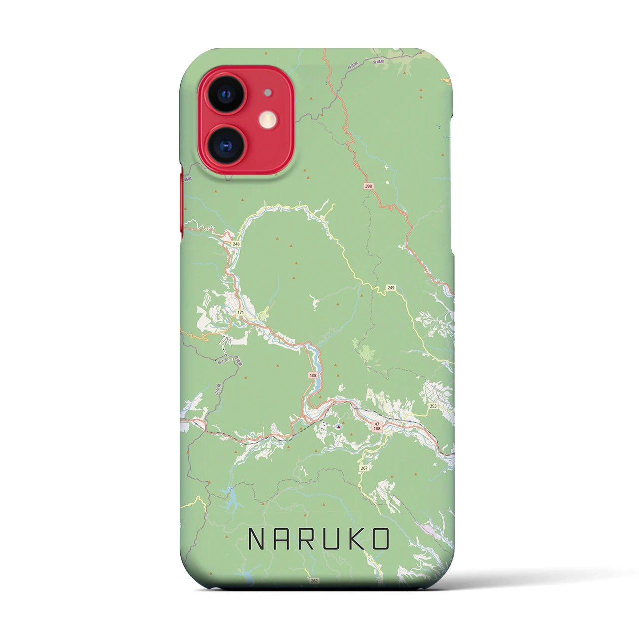 【鳴子（宮城県）】地図柄iPhoneケース（バックカバータイプ）