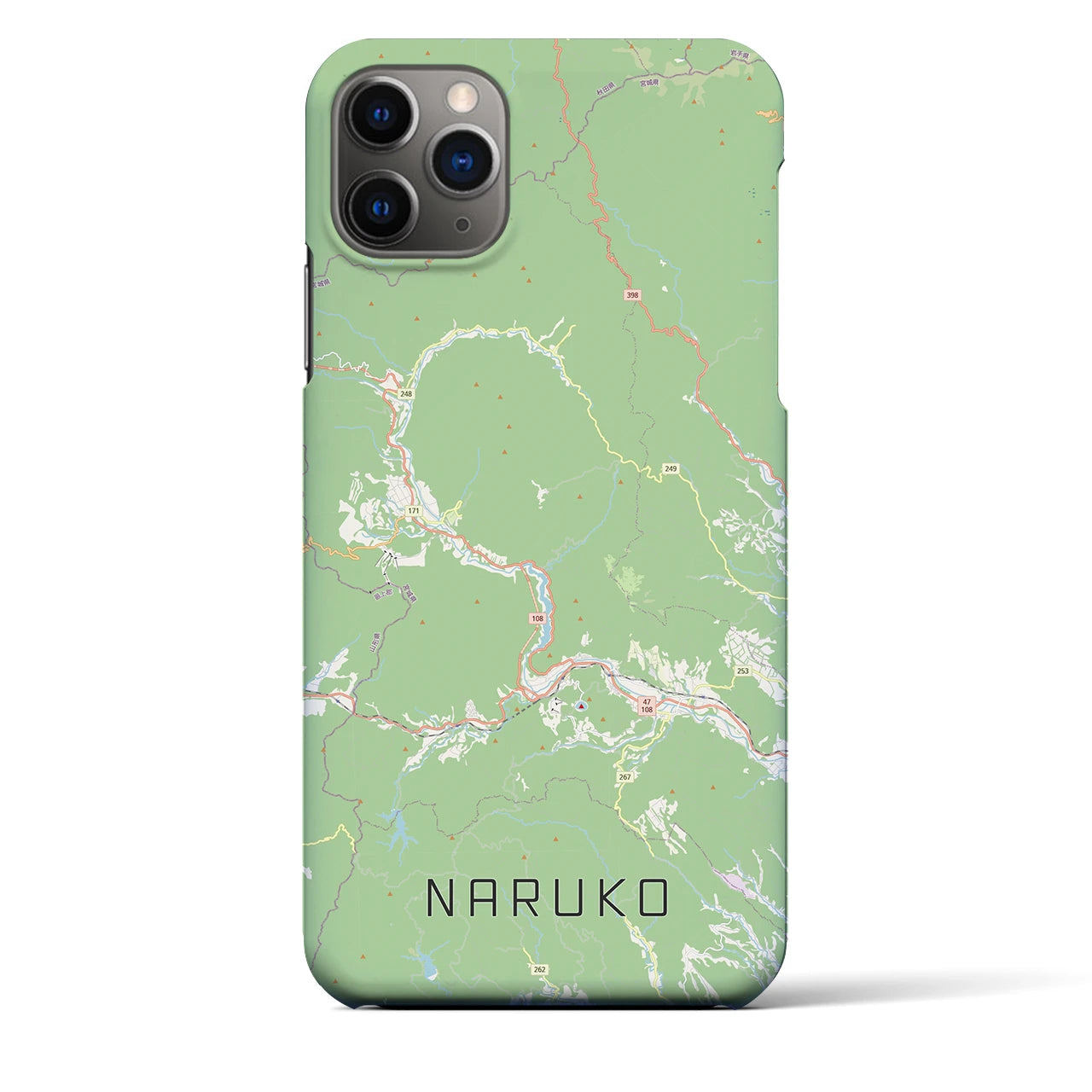 【鳴子（宮城県）】地図柄iPhoneケース（バックカバータイプ）