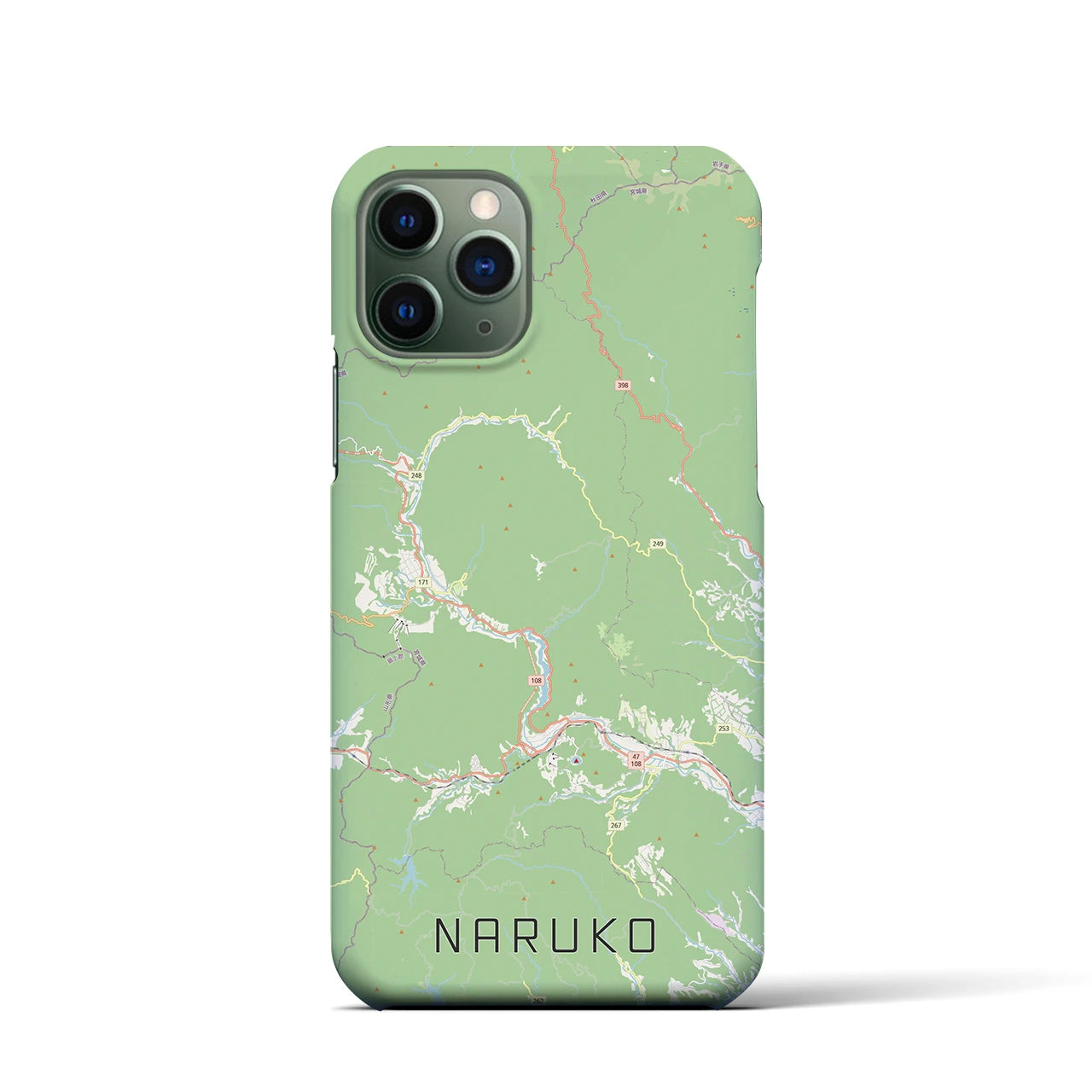 【鳴子（宮城県）】地図柄iPhoneケース（バックカバータイプ）