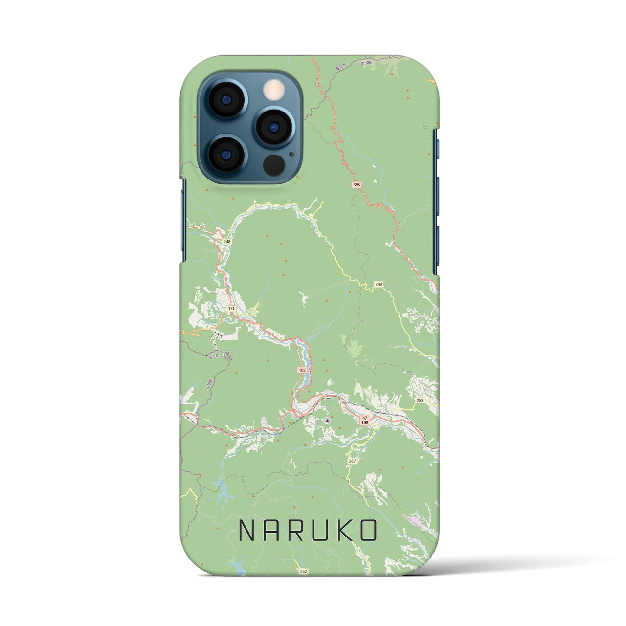 【鳴子（宮城県）】地図柄iPhoneケース（バックカバータイプ）