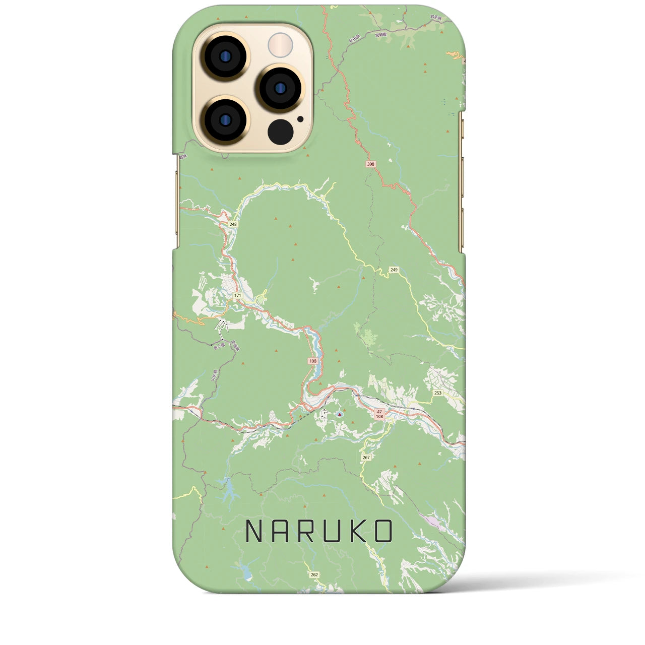 【鳴子（宮城県）】地図柄iPhoneケース（バックカバータイプ）