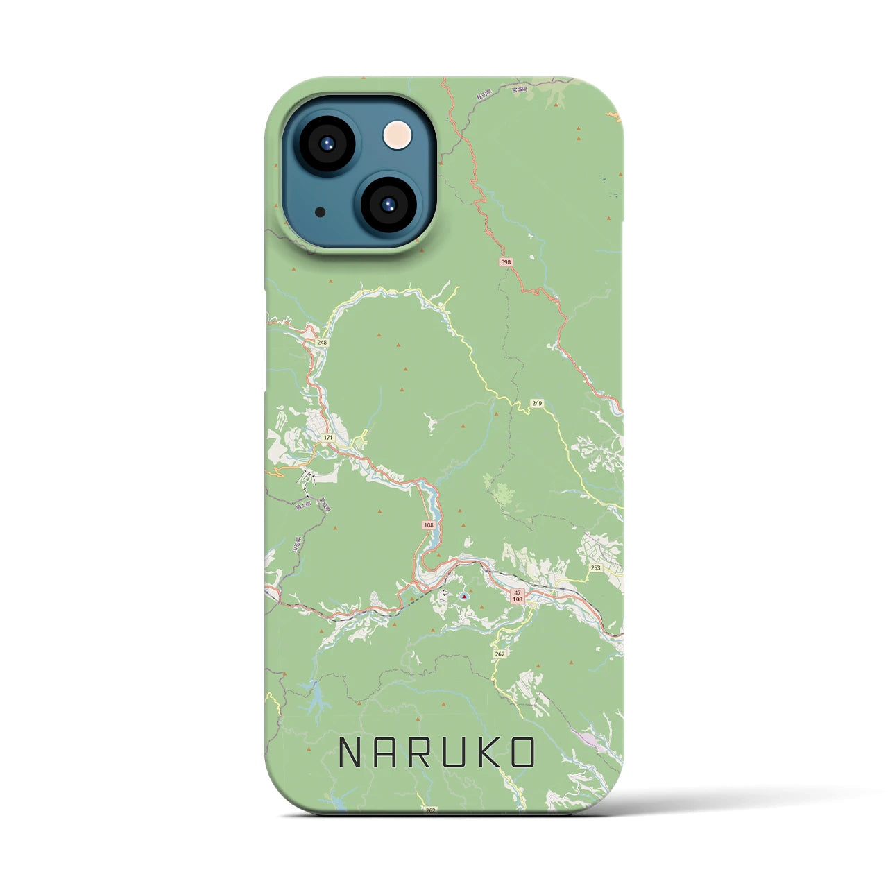【鳴子（宮城県）】地図柄iPhoneケース（バックカバータイプ）