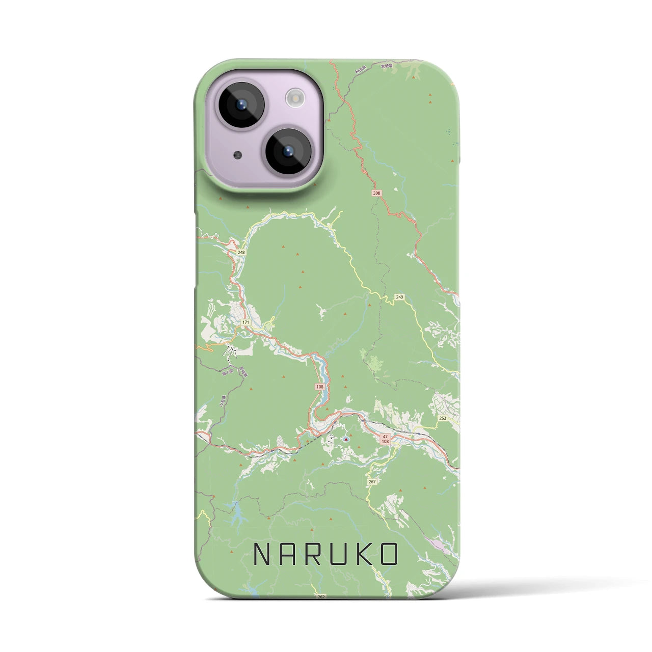 【鳴子（宮城県）】地図柄iPhoneケース（バックカバータイプ）