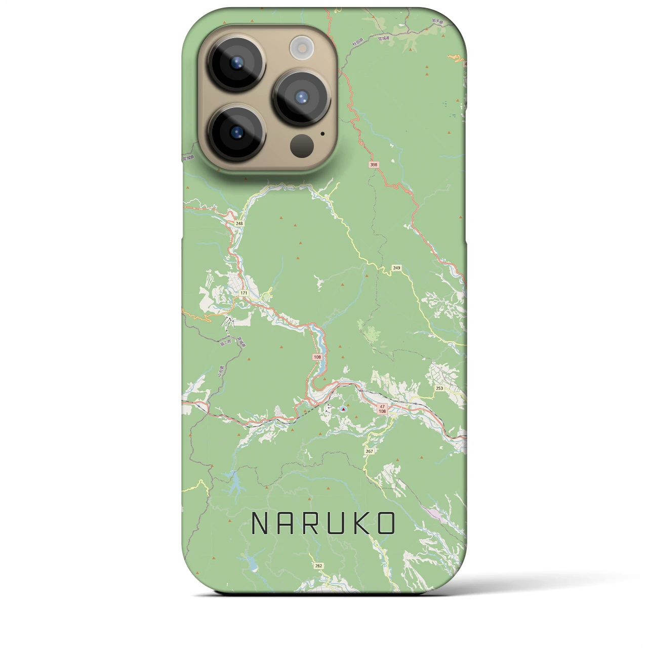 【鳴子（宮城県）】地図柄iPhoneケース（バックカバータイプ）