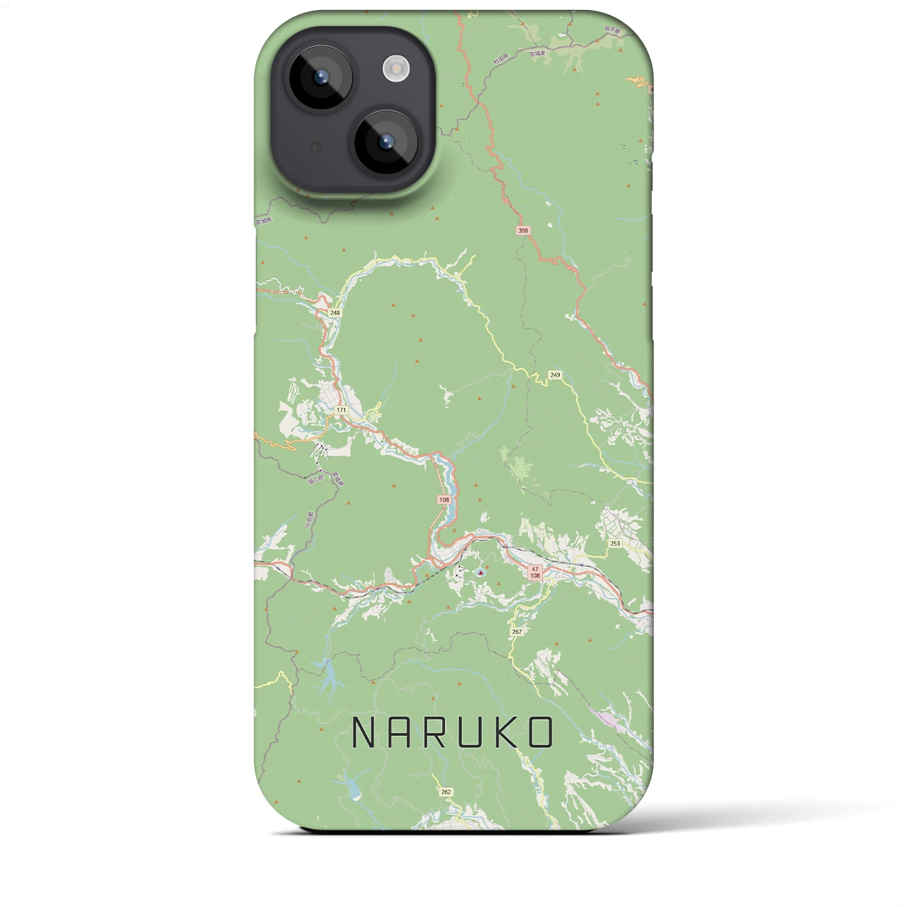 【鳴子（宮城県）】地図柄iPhoneケース（バックカバータイプ）