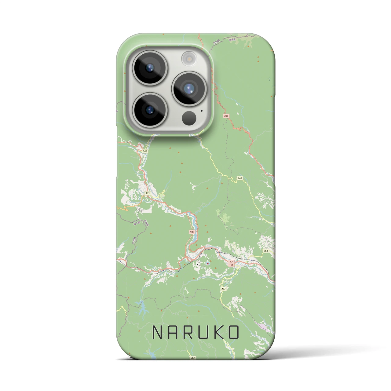 【鳴子（宮城県）】地図柄iPhoneケース（バックカバータイプ）