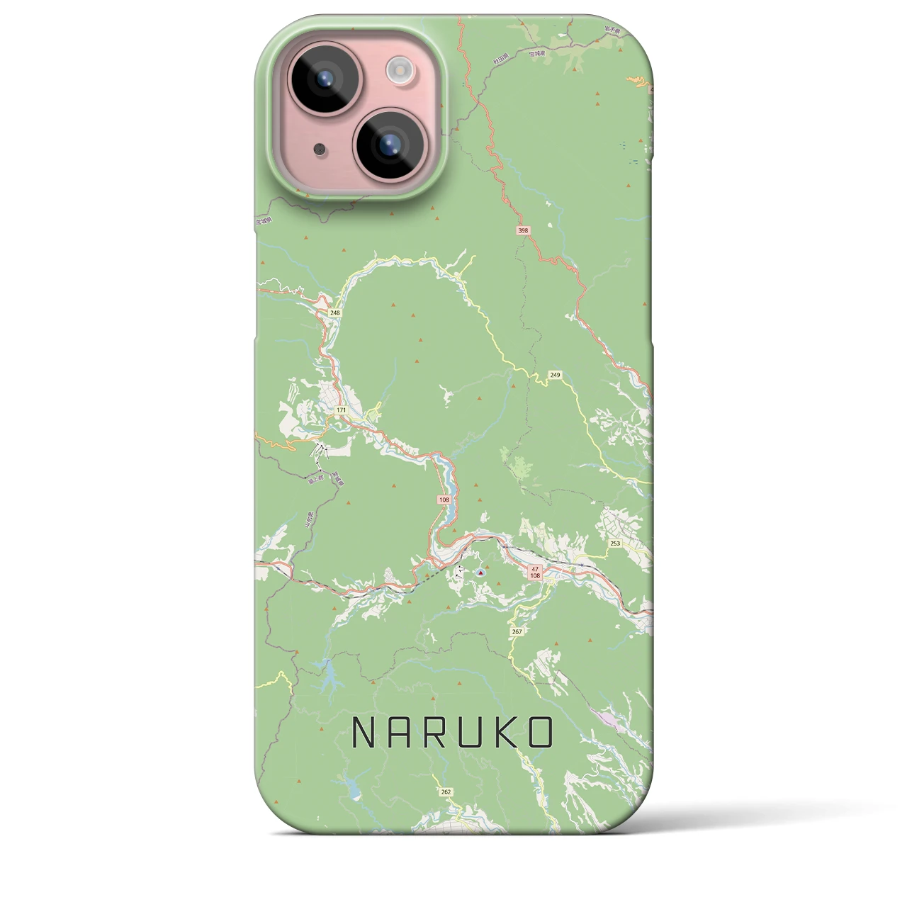 【鳴子（宮城県）】地図柄iPhoneケース（バックカバータイプ）