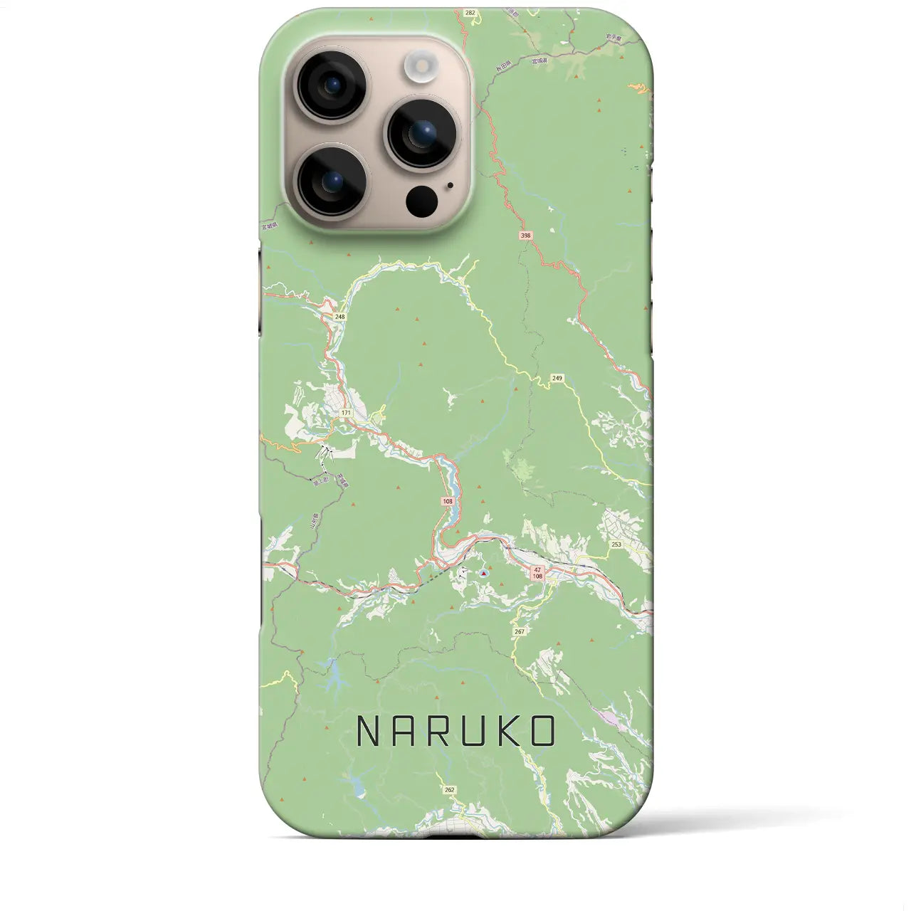 【鳴子（宮城県）】地図柄iPhoneケース（バックカバータイプ）