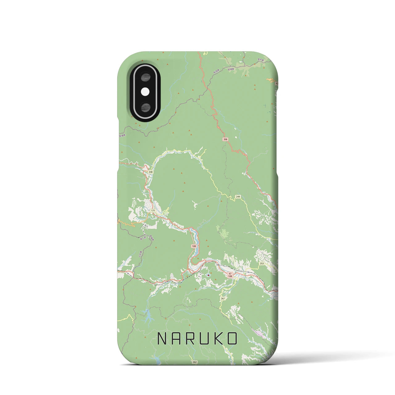 【鳴子（宮城県）】地図柄iPhoneケース（バックカバータイプ）