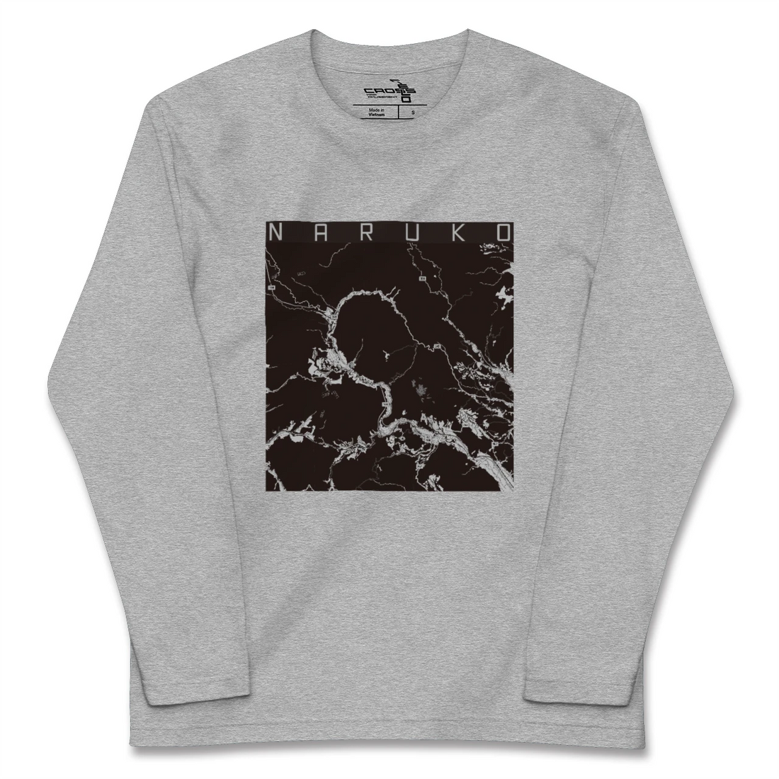 【鳴子(宮城県)】地図柄ロングスリーブTシャツ