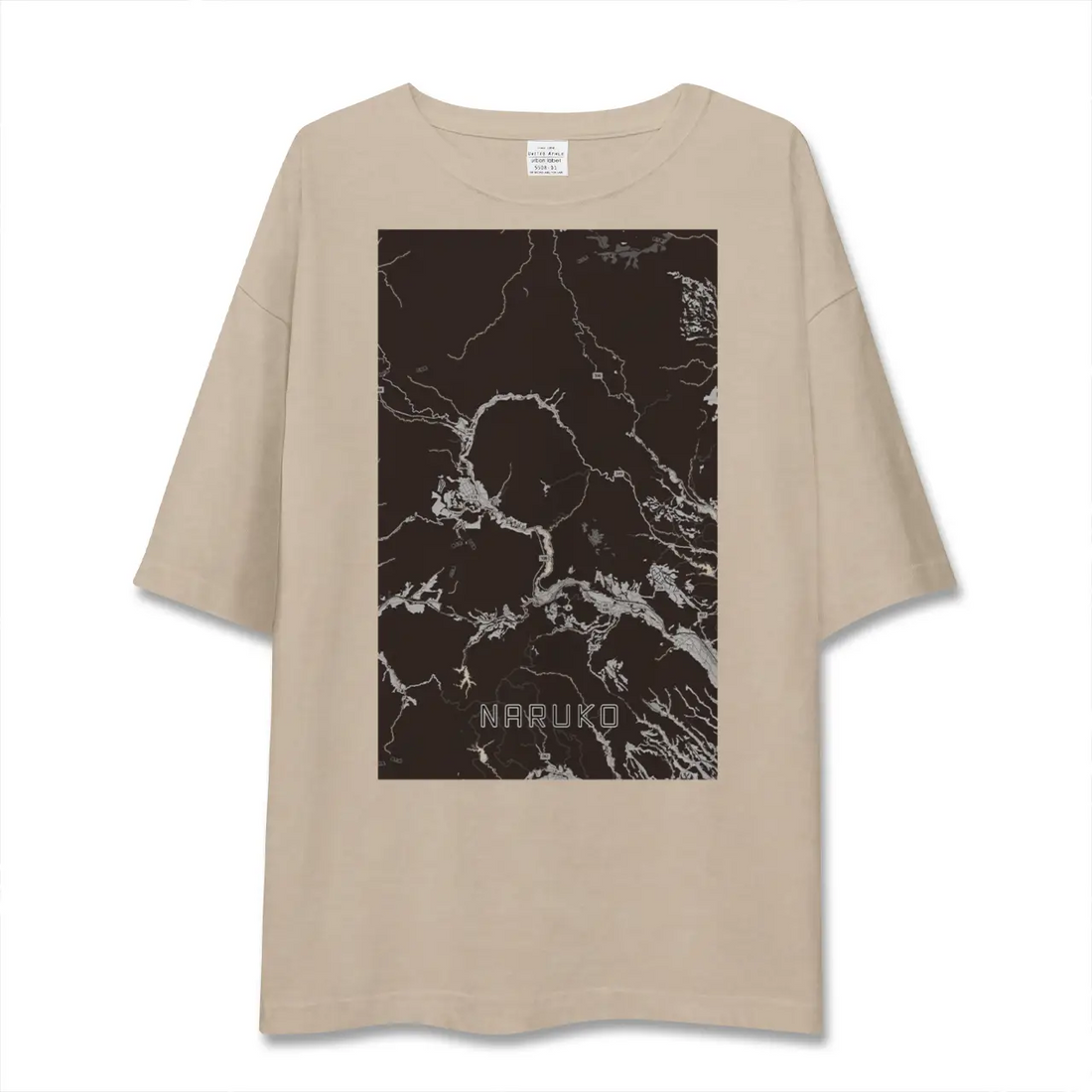 【鳴子（宮城県）】地図柄ビッグシルエットTシャツ
