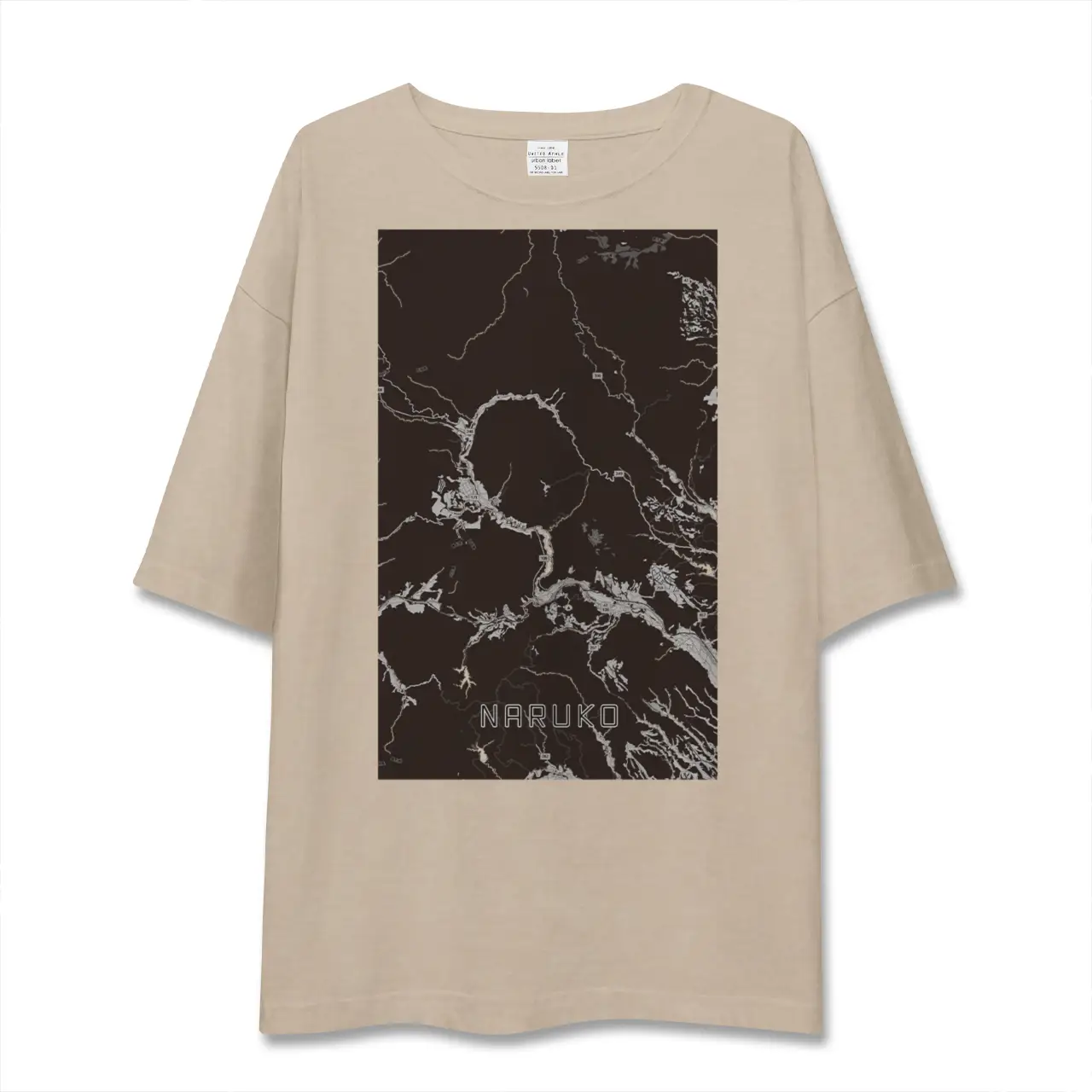 【鳴子（宮城県）】地図柄ビッグシルエットTシャツ