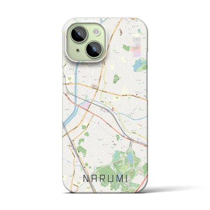 【鳴海（愛知県）】地図柄iPhoneケース（バックカバータイプ）