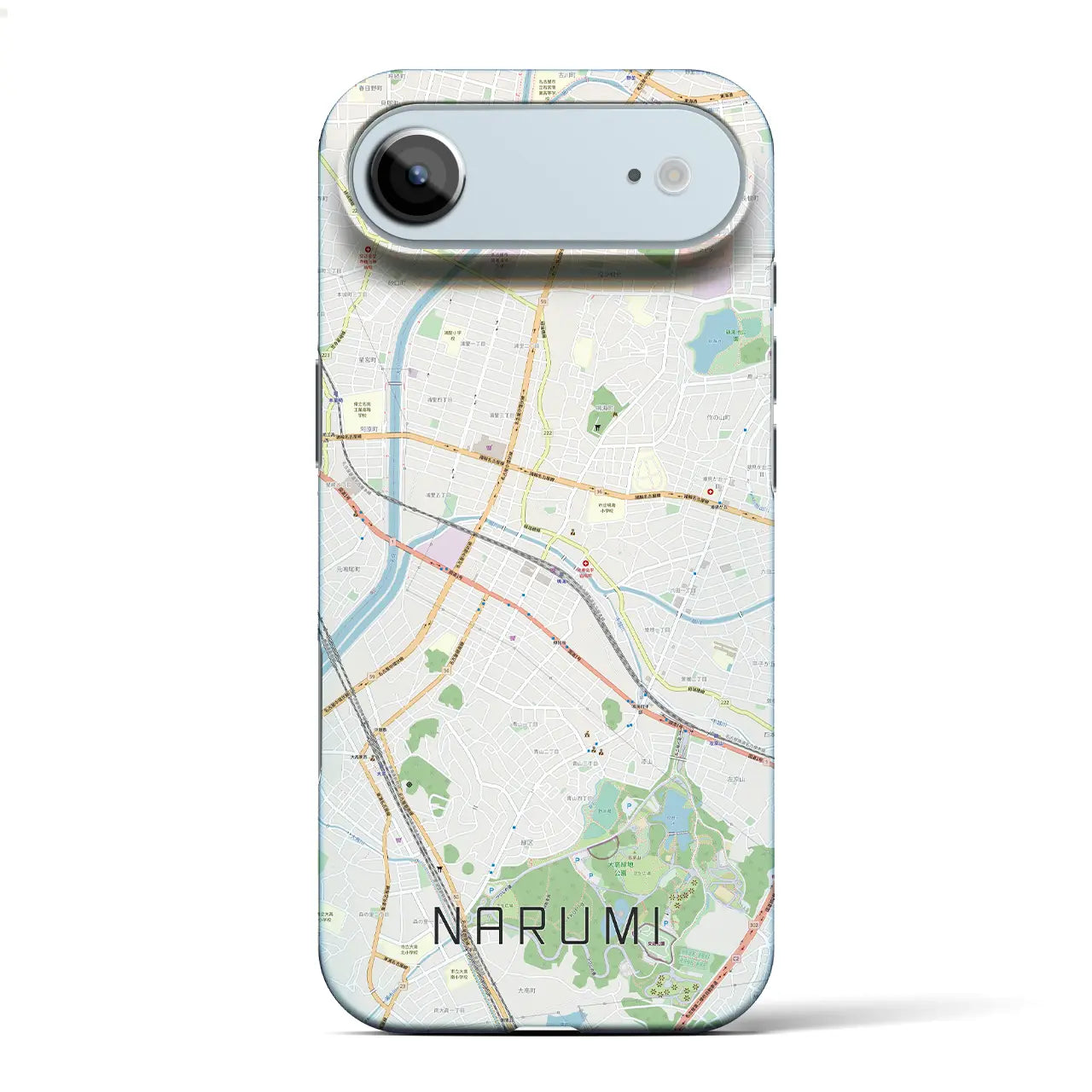 【鳴海（愛知県）】地図柄iPhoneケース（バックカバータイプ）