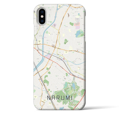 【鳴海（愛知県）】地図柄iPhoneケース（バックカバータイプ）