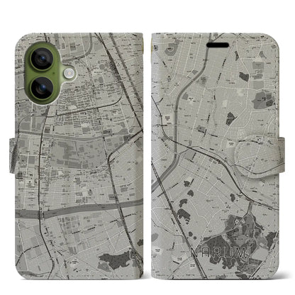 【鳴海（愛知県）】地図柄iPhoneケース（手帳タイプ）