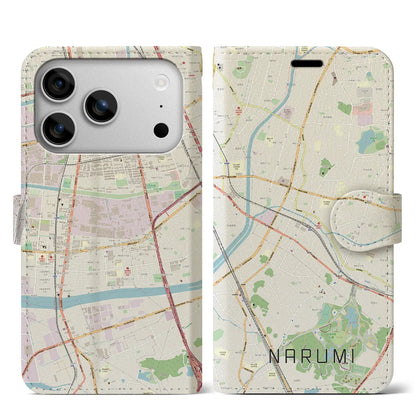 【鳴海（愛知県）】地図柄iPhoneケース（手帳タイプ）