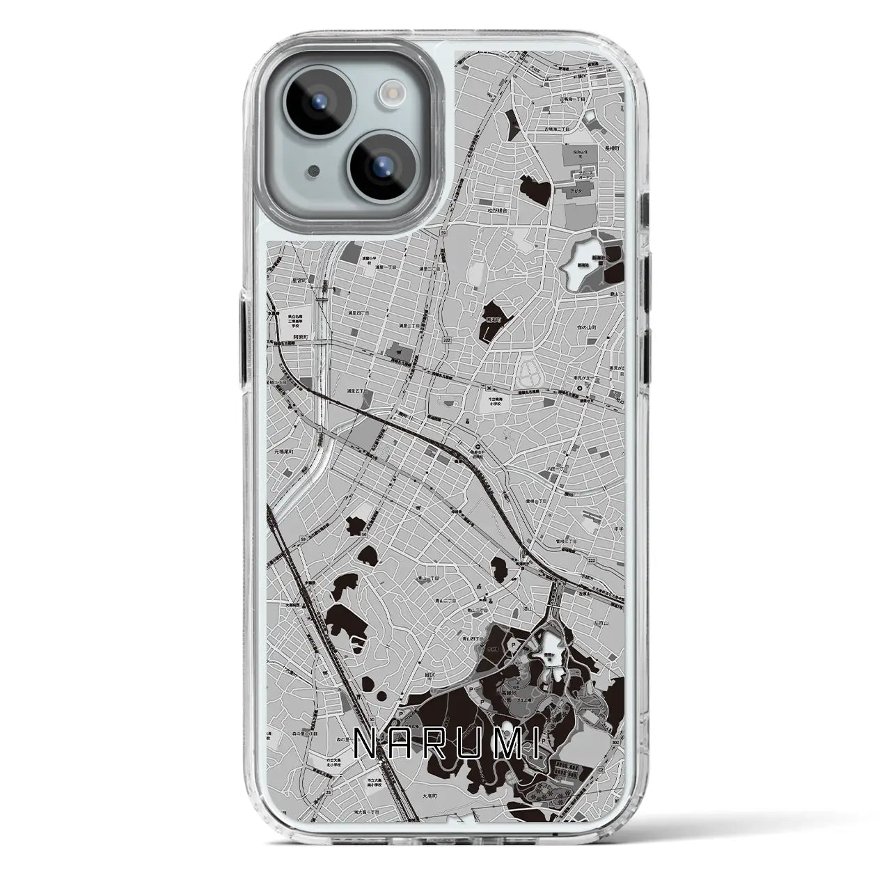 【鳴海（愛知県）】地図柄iPhoneケース（MagSafeタイプ）