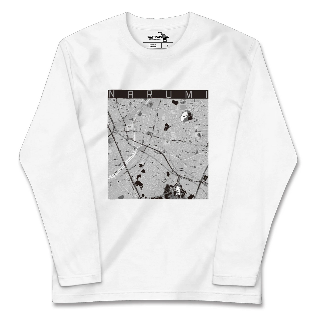 【鳴海（愛知県）】地図柄ロングスリーブTシャツ