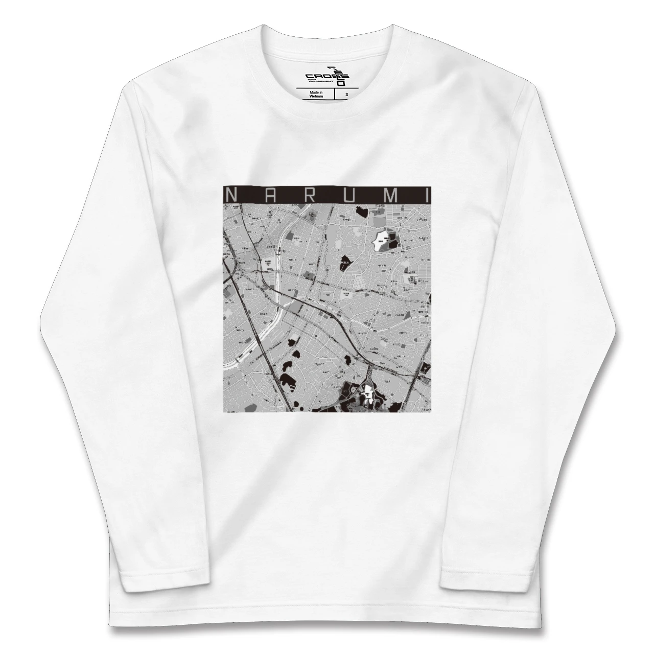 【鳴海（愛知県）】地図柄ロングスリーブTシャツ