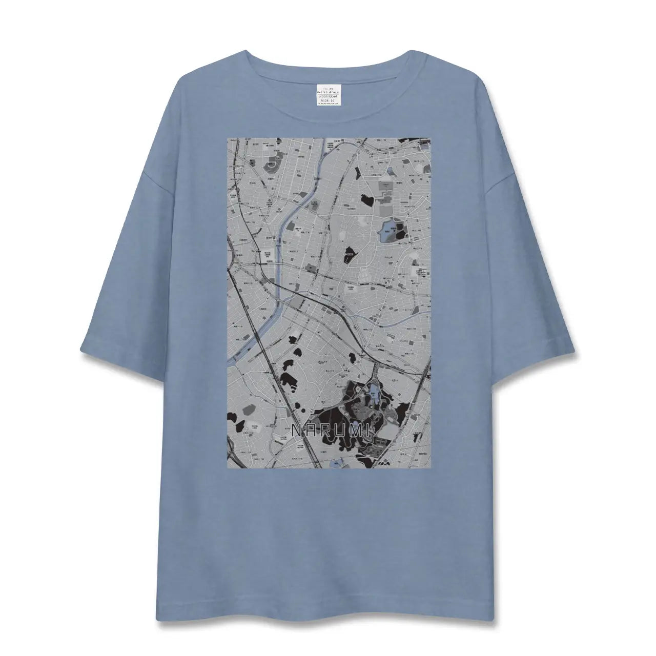 【鳴海（愛知県）】地図柄ビッグシルエットTシャツ