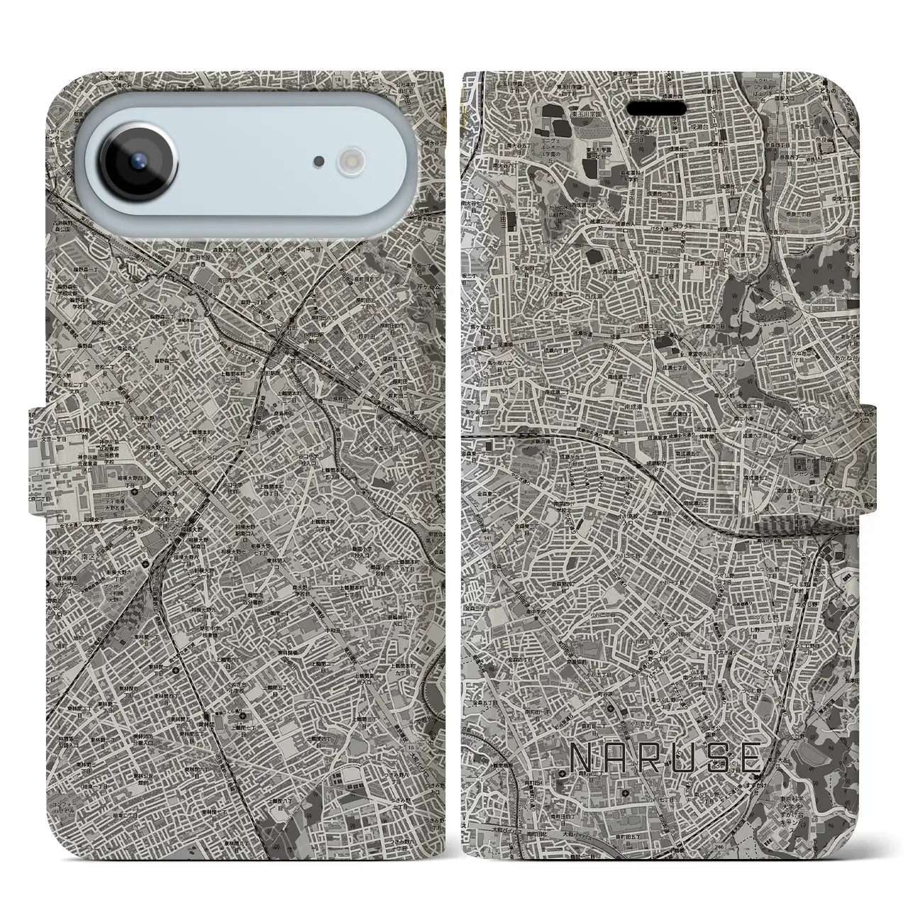 【成瀬（東京都）】地図柄iPhoneケース（手帳タイプ）