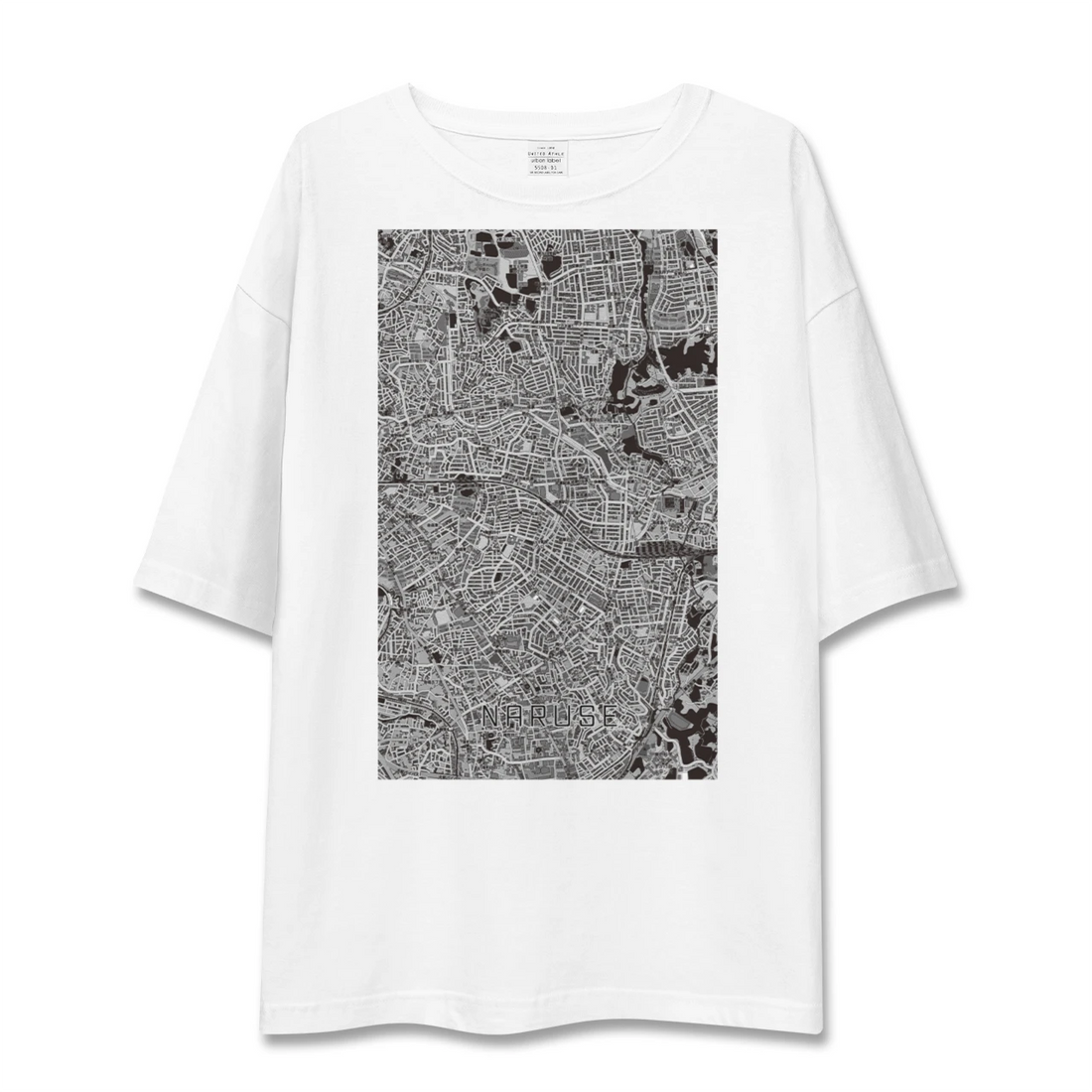 【成瀬(東京都)】地図柄ビッグシルエットTシャツ