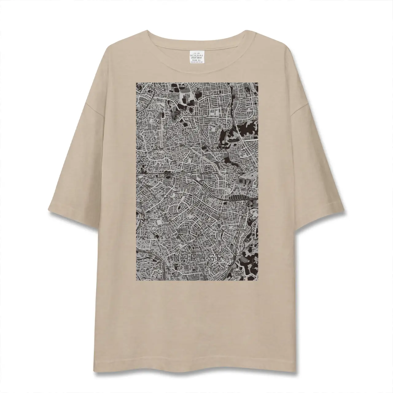【成瀬（東京都）】地図柄ビッグシルエットTシャツ