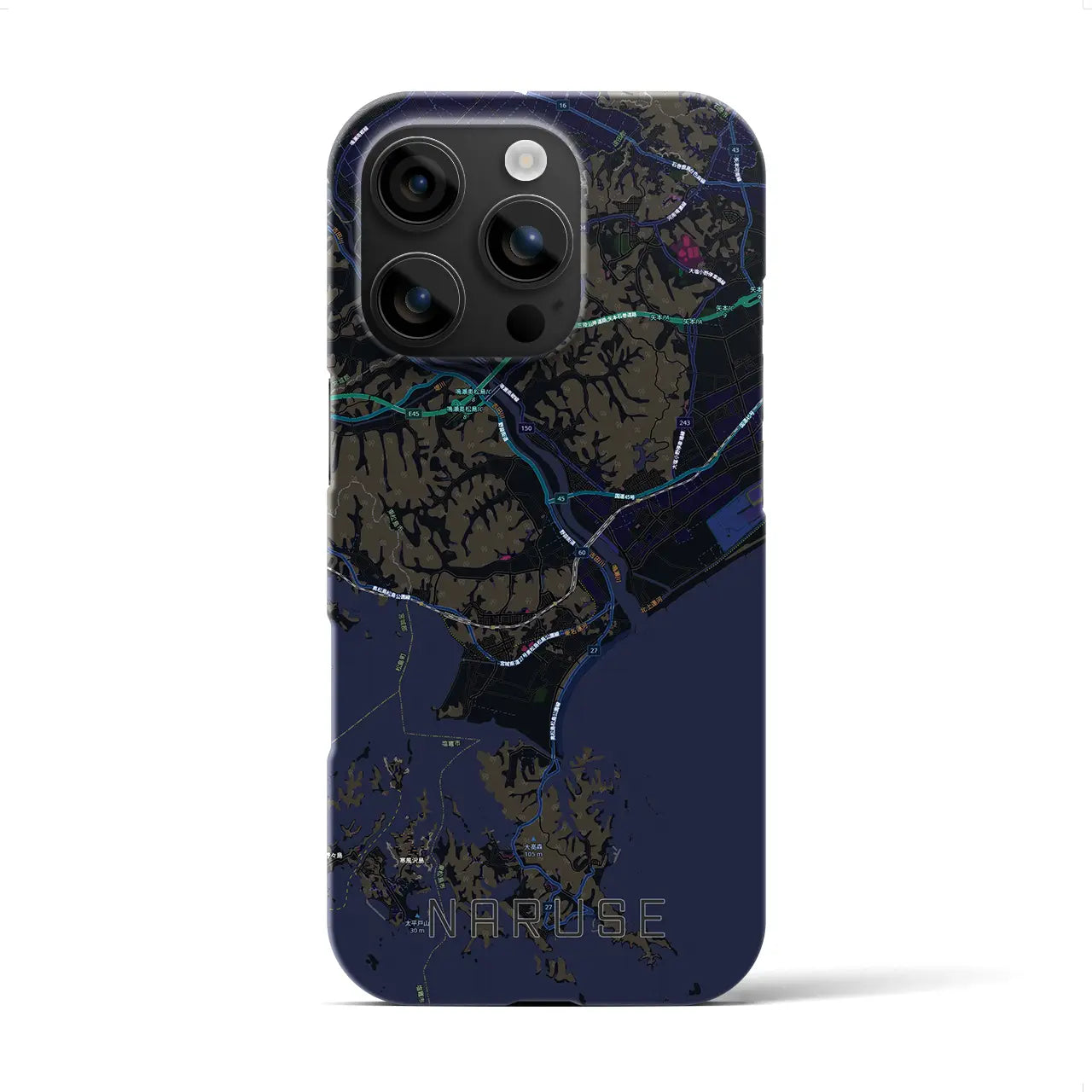 【鳴瀬（宮城県）】地図柄iPhoneケース（バックカバータイプ）