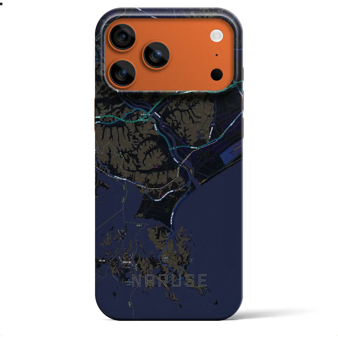 【鳴瀬（宮城県）】地図柄iPhoneケース（バックカバータイプ）