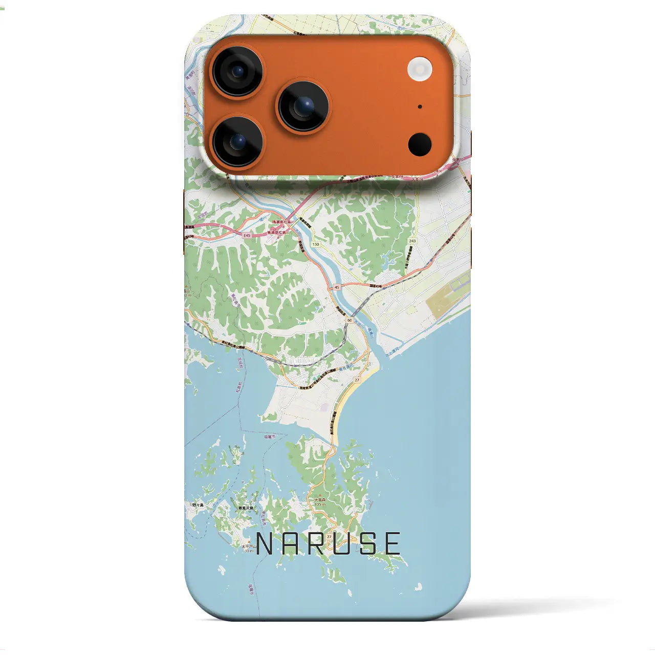 【鳴瀬（宮城県）】地図柄iPhoneケース（バックカバータイプ）