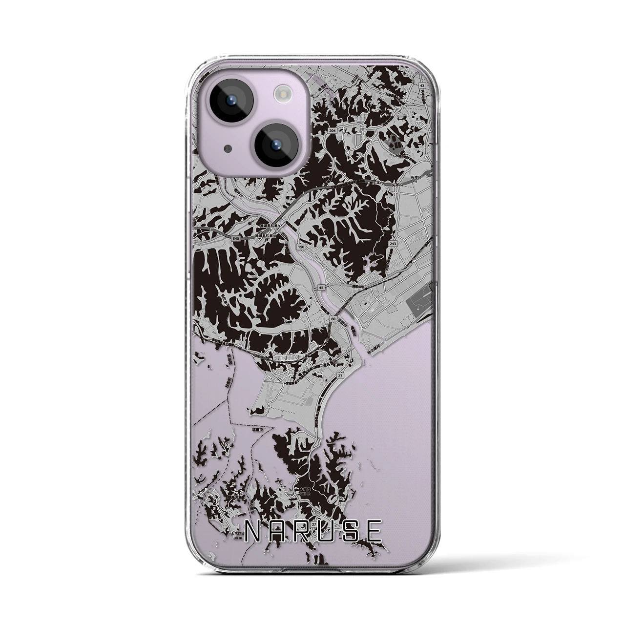 【鳴瀬（宮城県）】地図柄iPhoneケース（クリアタイプ）