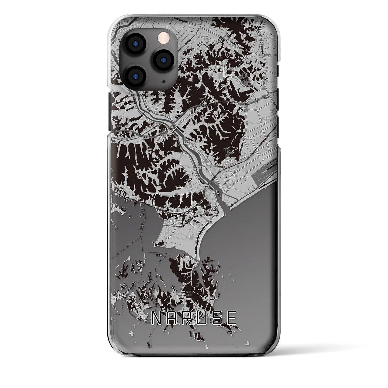 【鳴瀬（宮城県）】地図柄iPhoneケース（クリアタイプ）