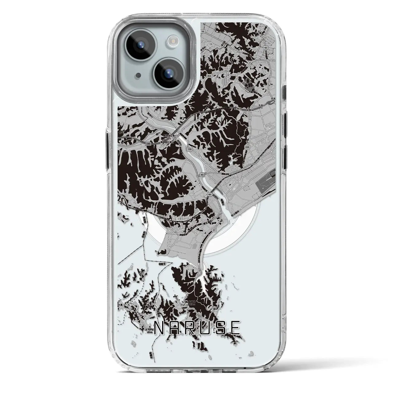 【鳴瀬（宮城県）】地図柄iPhoneケース（MagSafeタイプ）