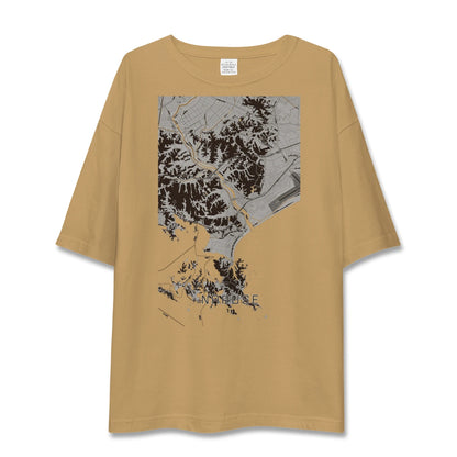 【鳴瀬（宮城県）】地図柄ビッグシルエットTシャツ