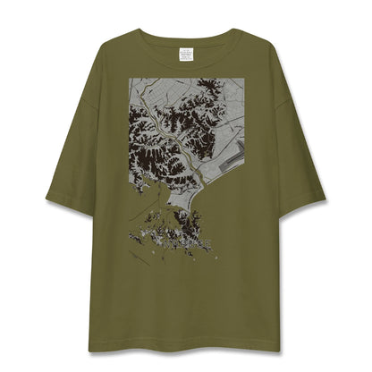 【鳴瀬（宮城県）】地図柄ビッグシルエットTシャツ