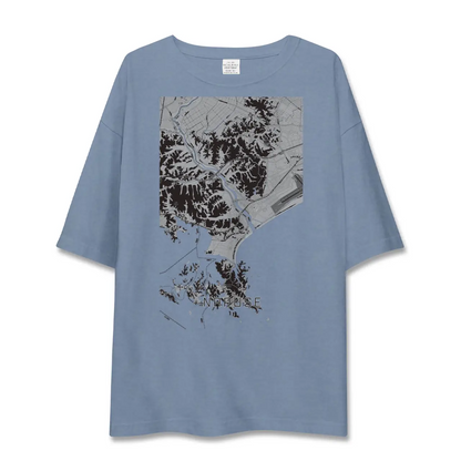 【鳴瀬（宮城県）】地図柄ビッグシルエットTシャツ