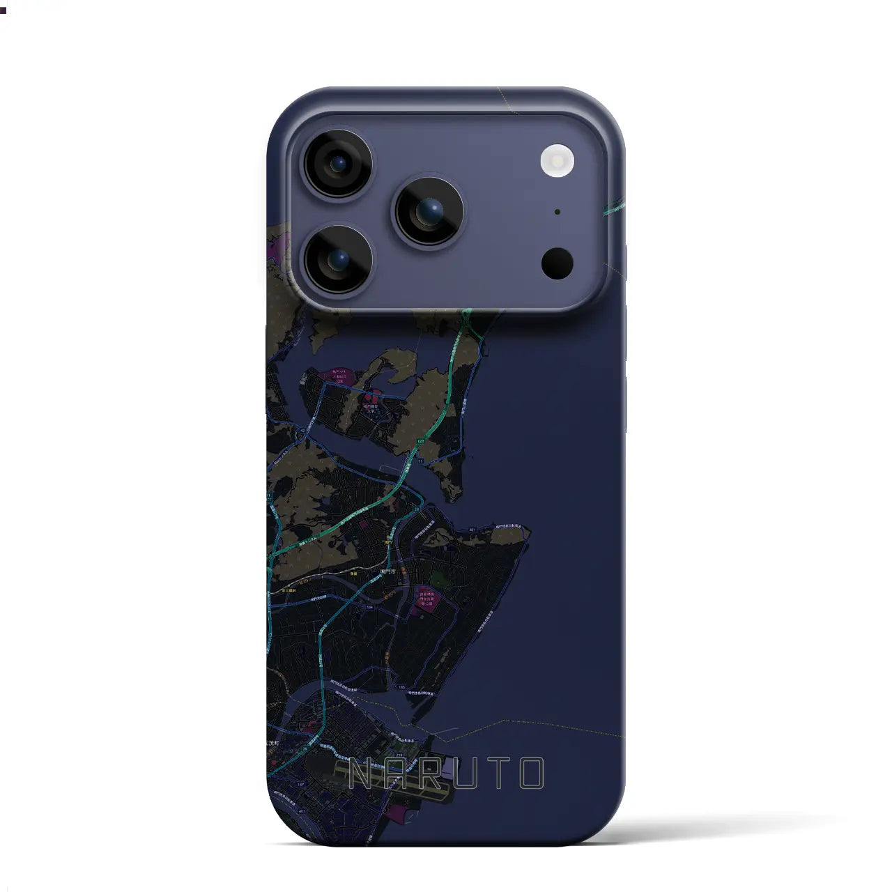 【鳴門（徳島県）】地図柄iPhoneケース（バックカバータイプ）