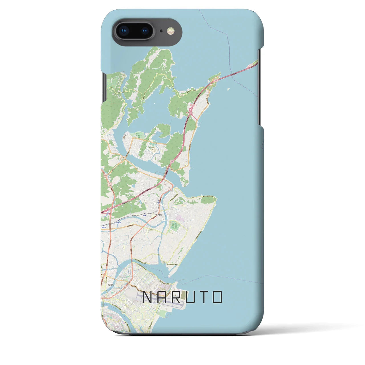 【鳴門（徳島県）】地図柄iPhoneケース（バックカバータイプ）