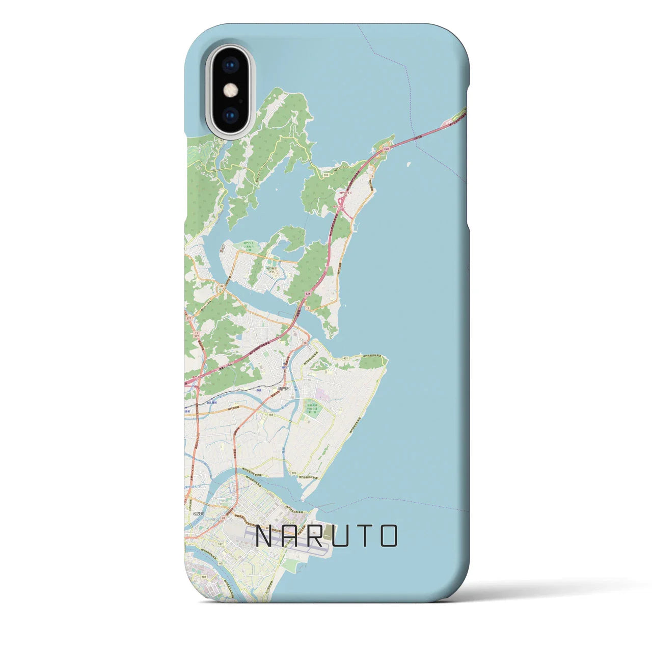 【鳴門（徳島県）】地図柄iPhoneケース（バックカバータイプ）