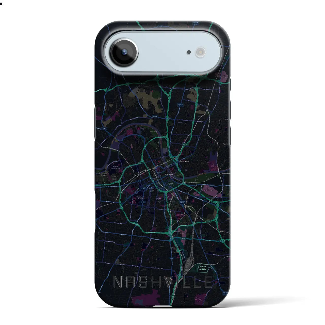 【ナッシュビル（アメリカ）】地図柄iPhoneケース（バックカバータイプ）