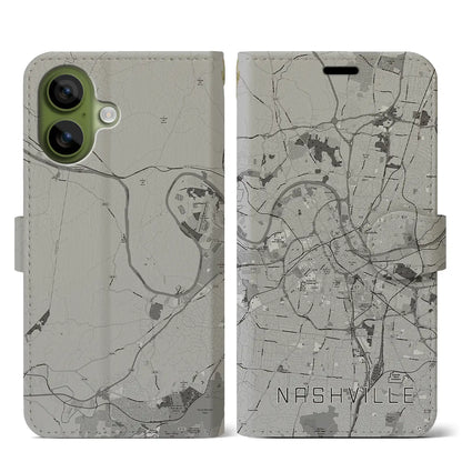 【ナッシュビル（アメリカ）】地図柄iPhoneケース（手帳タイプ）