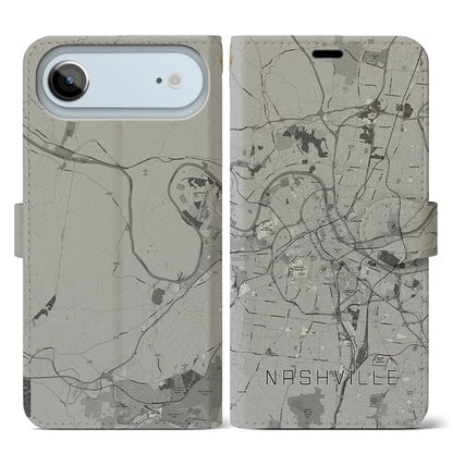 【ナッシュビル（アメリカ）】地図柄iPhoneケース（手帳タイプ）