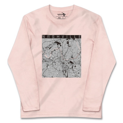 【ナッシュビル（アメリカ）】地図柄ロングスリーブTシャツ