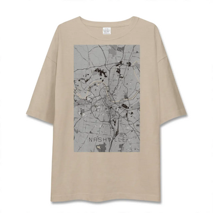 【ナッシュビル（アメリカ）】地図柄ビッグシルエットTシャツ
