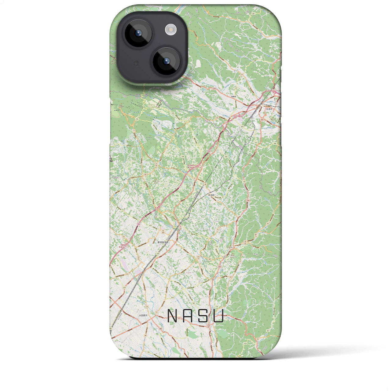 【那須（栃木県）】地図柄iPhoneケース（バックカバータイプ）