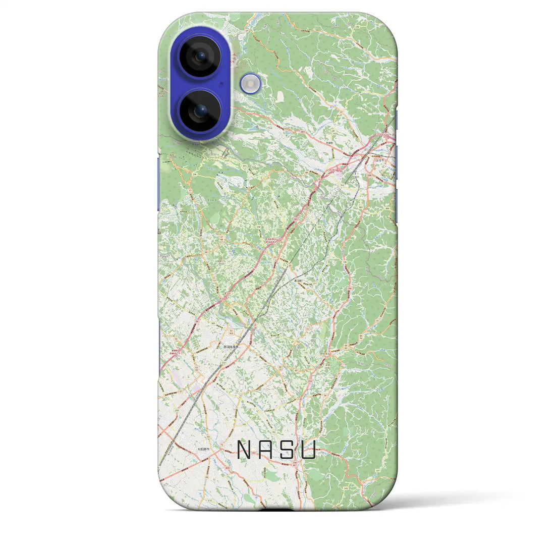 【那須(栃木県)】地図柄iPhoneケース(バックカバータイプ)ナチュラル・iPhone 16 Pro Max 用